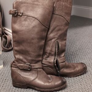 Frye Brown Leather Over the Knee Boots
